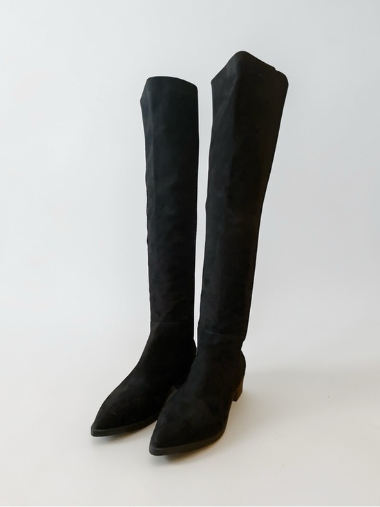 Steve Madden Black Over-the-Knee Women's Boots | Stretch Tall Flat Boot NWOB 7 - Picture 6 of 12
